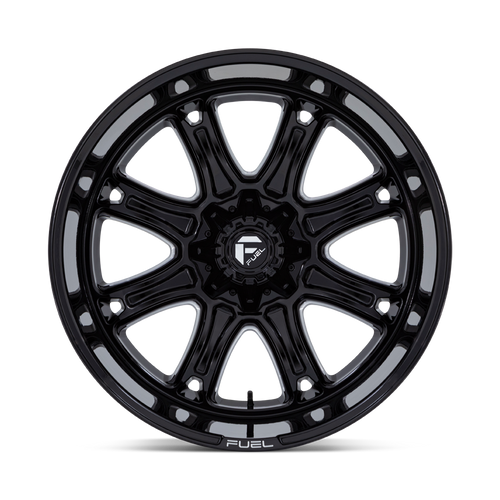 20" Fuel Darkstar 20x10 5x5 5x5.5 -18mm Gloss Black Milled For Dodge Jeep Wheel