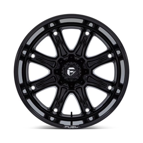20" Fuel Darkstar 20x10 8x6.5 -18mm Wheel Gloss Black Milled Lifted Truck Rim