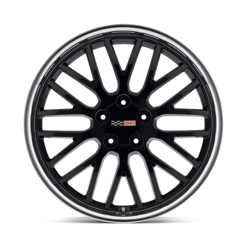 Cray Manta 19x10.5 5x4.75 Gloss Black W/ Mirror Cut Lip Wheel 19" 65mm Rim