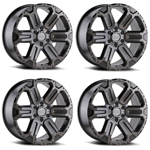 Set 4 Black Rhino Wanaka 18x9 6x5.5 Gunmetal Brushed & Gunmetal Wheels 18" 12mm