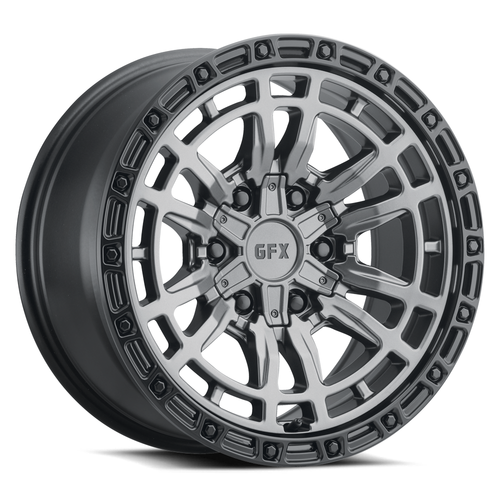 Set 4 20" Voxx G-FX TR-24 Matte Grey Matte Black Lip 20x9 6x135 6x5.5 12mm Rims