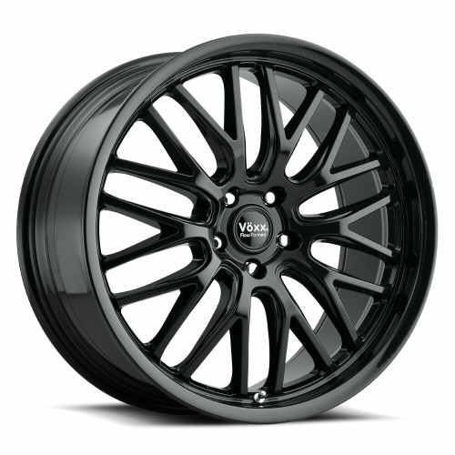 Set 4 20" Voxx Masi Gloss Black Wheels 20x9 5x120 25mm Rims