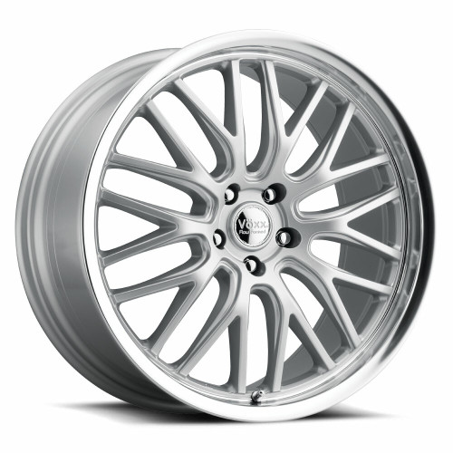 Set 4 18" Voxx Masi Silver Mirror Mach Lip Wheels 18x8 5x4.25 45mm Rims