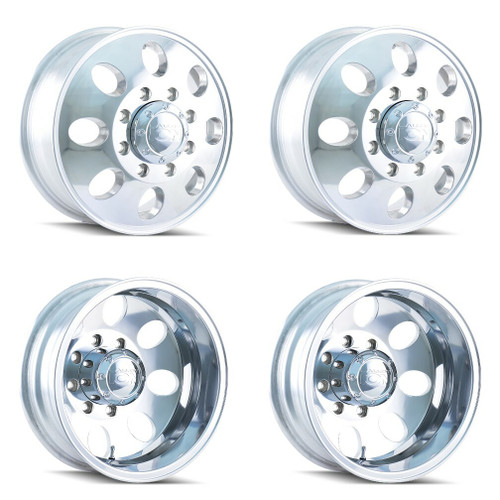 Set 4 17" Ion 167 17x6.5 Polished 8x200 Wheels 2 Front 2 Rear Fits F350 Dually