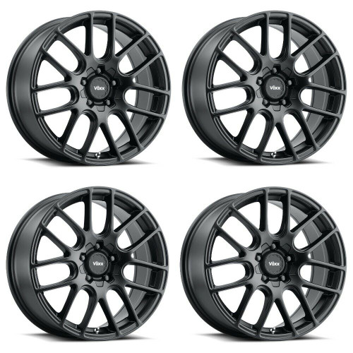 Set 4 16" Voxx Orso Matte Black Wheels 16x7 5x110 5x115 40mm Rims Set 4 16" Voxx Orso Matte Black Wheels 16x7 5x110 5x115 40mm Rims