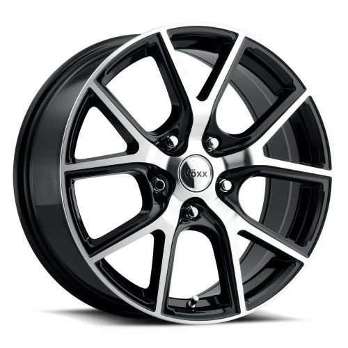 Set 4 20" Voxx Lumi Gloss Black Machined Face Wheels 20x9 5x4.5 34mm Rims