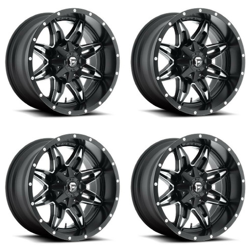 Set 4 Fuel UTV D567 Lethal 15x7 4x156 Matte Black Milled Wheels 15" 13mm Rims