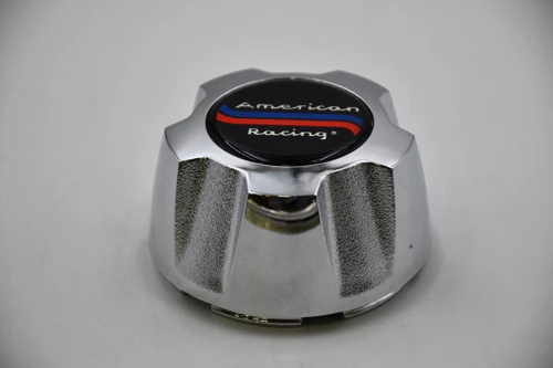 American Racing Chrome w/Black, Red,Blue,Chrome Inset Wheel Center Cap Hub Cap 587C 3"