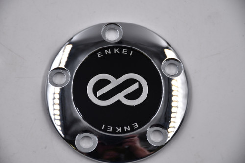 ENKEI Chrome & Black Wheel Center Cap Hub Cap PCH26-C-A 2.625" Ornament
