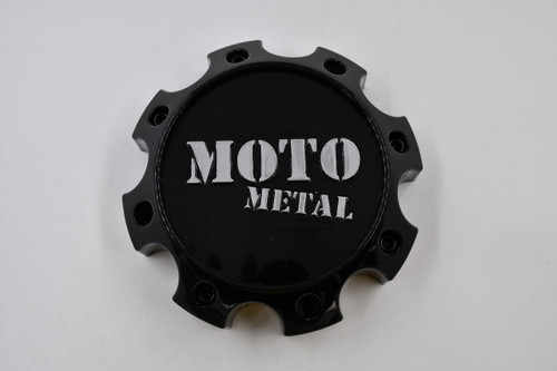 Moto Metal Gloss Black w/Chrome Logo Wheel Center Cap Hub Cap T127L170-8-H50-S1 6.625" 8 Lug
