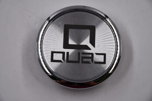Quad Chrome w/Machined & Gray Inset Wheel Center Cap Hub Cap 2345K077(CG) 3"