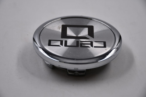 Quad Chrome w/Machined & Gray Inset Wheel Center Cap Hub Cap 2345K077(CG) 3"
