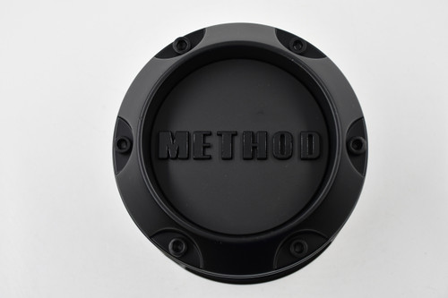Method Matte Black w/ Gloss Black Logo Wheel Center Cap Hub Cap 1717B150-B 5.875" Push Thru
