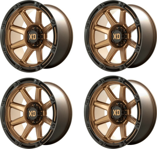 Set 4 XD XD863 20x10 6x5.5 Matte Bronze With Black Lip Wheels 20" -18mm Rims