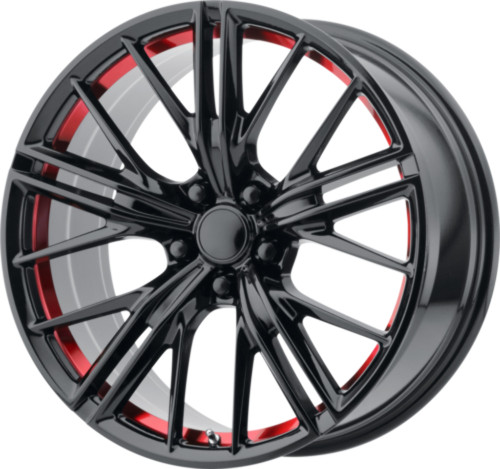 Performance Replicas PR194 20x10 5x120 Gloss Black Red Machined Wheel 20" 35mm