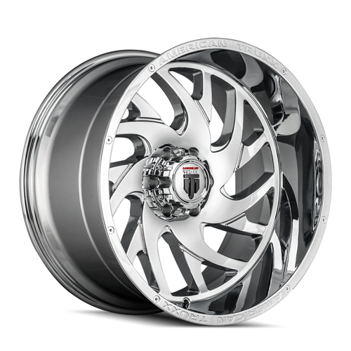 24" American Truxx Xclusive 24x14 Chrome 8x6.5 Wheel -76mm Lifted Truck Rim