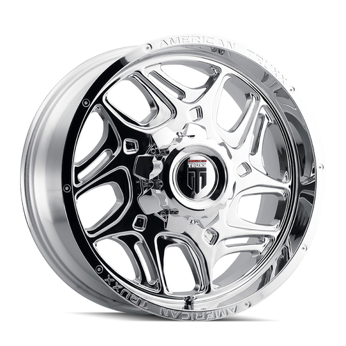 20" American Truxx Sweep 20x9 Chrome 8x6.5 Wheel -12mm For Chevy GMC Ram Rim