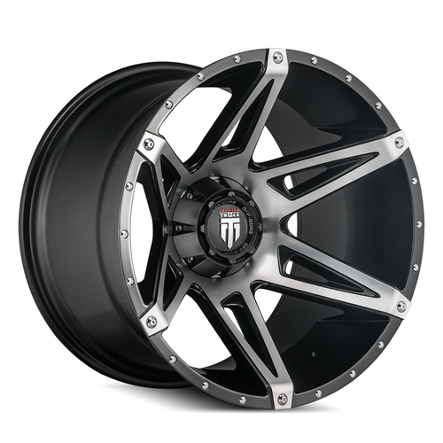 20" American Truxx Kutz 20x9 Black Machined 6x135 6x5.5 Wheel -12mm Lifted Rim