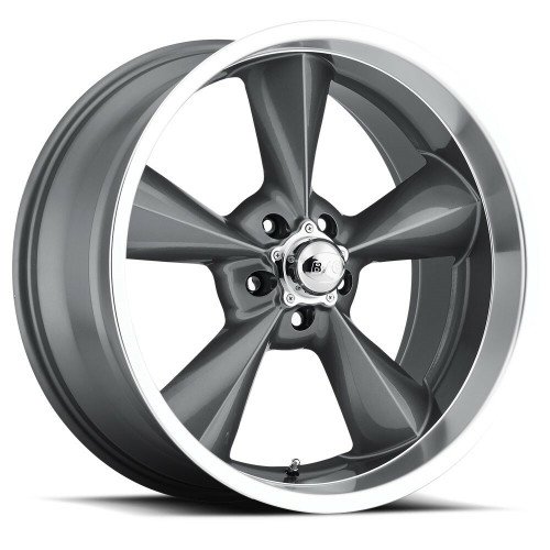 Set 4 18" Voxx B/G Rod Works Old School Gun Metal Machined Lip Wheels 18x8 5x4.75 0mm Rims