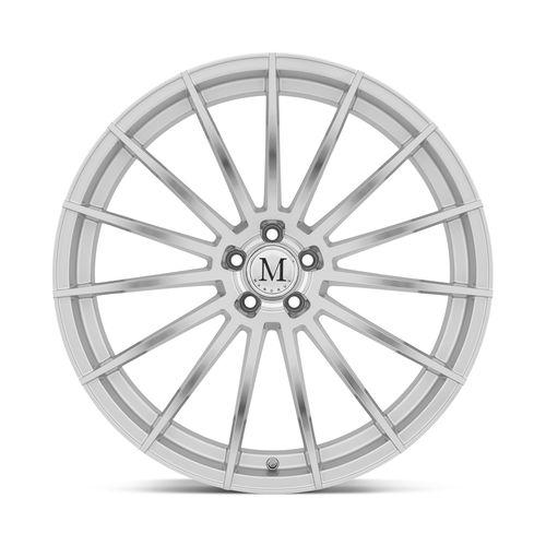 20" Mandrus Stirling 20x10 Silver W/ Mirror Cut Face 5x112 Wheel 40mm Rim