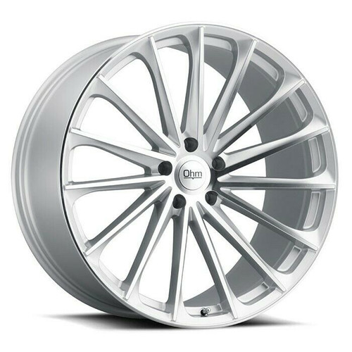 OHM Proton 20x10 5x120 Silver W/ Mirror Face Wheel 20" 35mm Rim