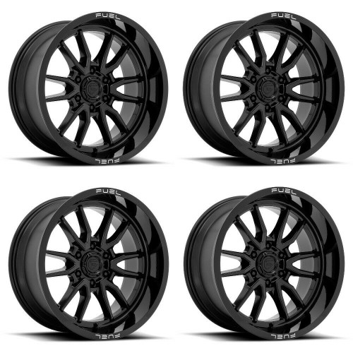 Set 4 22" Fuel D760 Clash 22x12 6x135 Gloss Black Wheels -44mm Lifted Rims Set 4 22" Fuel D760 Clash 22x12 6x135 Gloss Black Wheels -44mm Lifted Rims