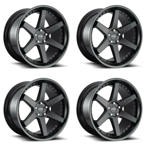 Set 4 Niche M192 Altair 20x10.5 5x4.5 Gloss Black  Matte Black Wheels 20" 30mm