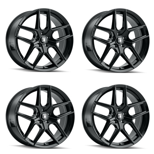 Set 4 17" Touren Tr79 17x8 Gloss Black 5x4.25 Wheels 35mm Rims