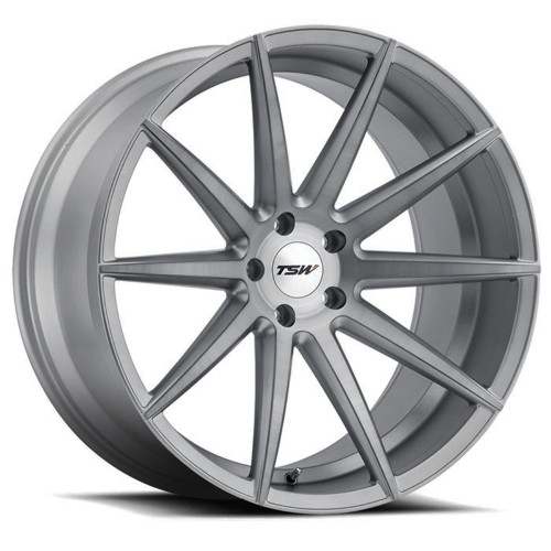 Set 4 TSW Clypse 18x9.5 5x4.5 Titanium W/ Matte Brushed Face Wheels 18" 40mm