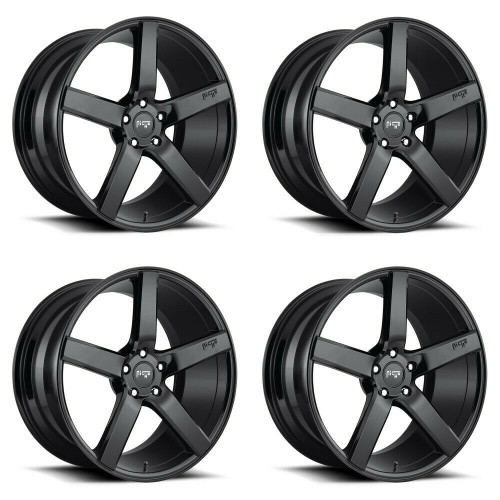 Set 4 Niche M188 Milan 20x8.5 5x4.5 Gloss Black Wheels 20" 35mm Rims