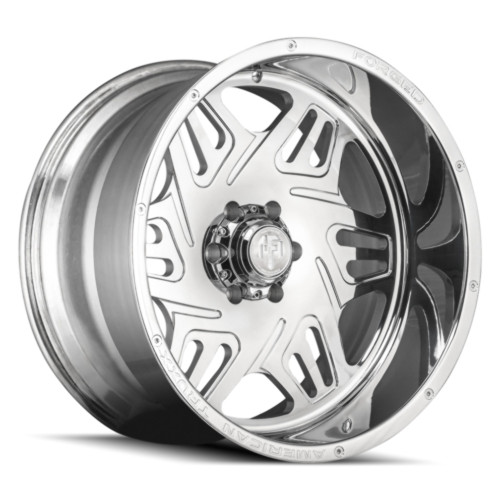 24" American Truxx Forged Orion 24x14 Polished 8x170 Wheel -76mm For Ford Rim