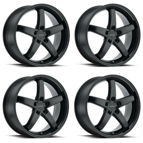 Set 4 Petrol P1B 20x8.5 5x4.5 Matte Black Wheels 20" 40mm Rims