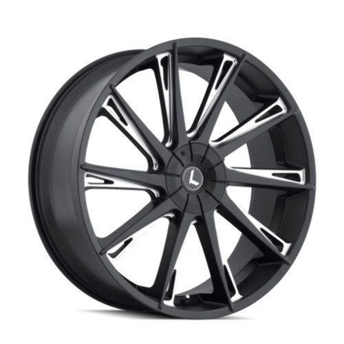 24" Kraze Swagg 24x9.5 Black Milled 5x5 5x5.5 Wheel 18mm For Jeep Dodge Ram Rim