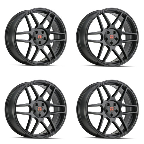 Set 4 18" Touren TR74 18x8 Matte Black 5x4.5 Wheels 40mm Rims