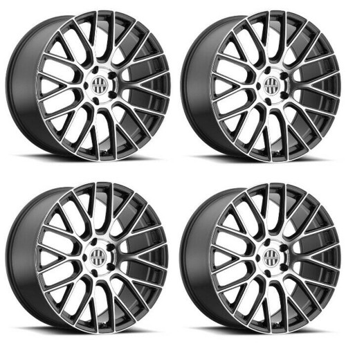 Set 4 Victor Equipment Stabil 19x11 5x130 Gunmetal Mirror Face Wheels 19" 36mm