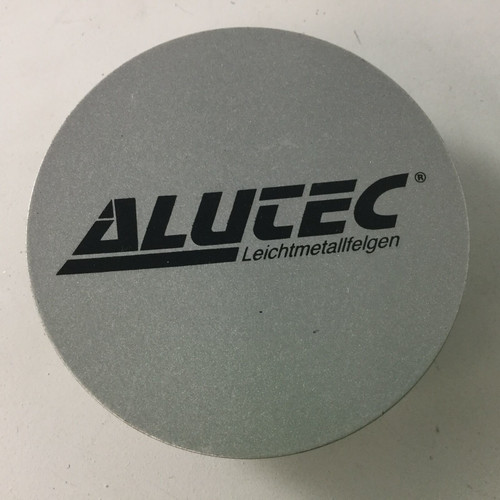 Set of 4 Alutec Silver Black Logo Custom Wheel Center Cap 2.5" N53