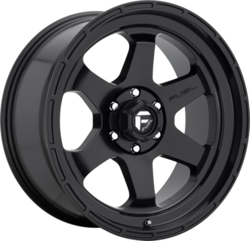 Set 4 Fuel D664 Shok 17x9 6x5.5 Matte Black Wheels 17" -12mm Rims