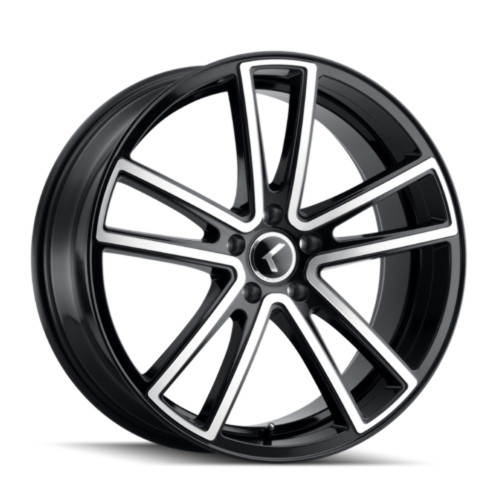 22" Kraze Lusso 22x9.5 Black Machined 6x135 Wheel 30mm For Ford Lincoln Rim