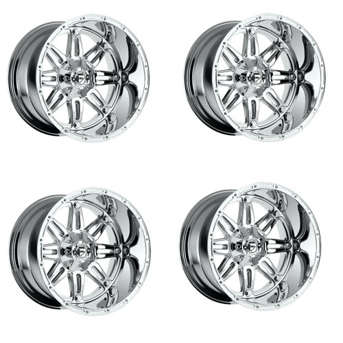 Set 4 20" Fuel D530 Hostage 20x9 6x120 6x5.5 19mm Wheels Chrome Plated Rims