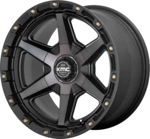 KMC KM101 Tempo 20x9 5x5 5x5.5 Satin Black With Gray Tint Wheel 20" 0mm Rim