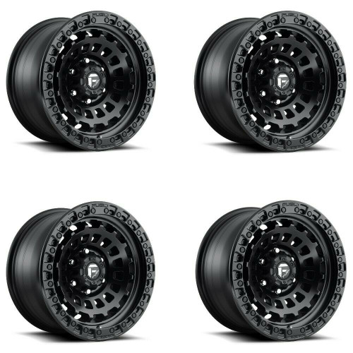 Set 4 Fuel D633 Zephyr 17x9 6x5.5 Matte Black Wheels 17" 1mm Rims