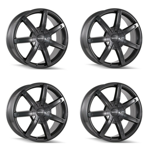 Set 4 20" Touren Tr65 20x8.5 Gunmetal 5x112 5x120 Wheels 35mm Rims