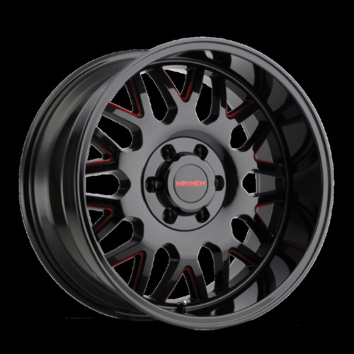 20" Mayhem Tripwire 20x9 Black W Prism Red 6x135 Wheel 0mm Rim