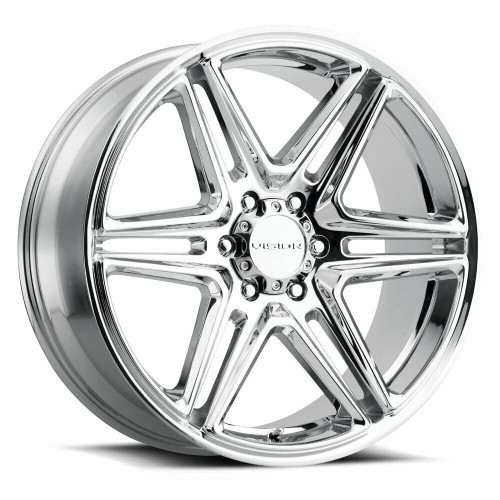 20" Vision Street 476 Wedge Chrome Wheel 20x9 5x120 Rim 30mm