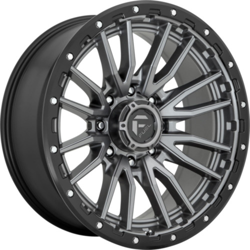 Set 4 Fuel D680 Rebel 17x9 6x120 Gun Metal Black Bead Ring Wheels 17" 1mm