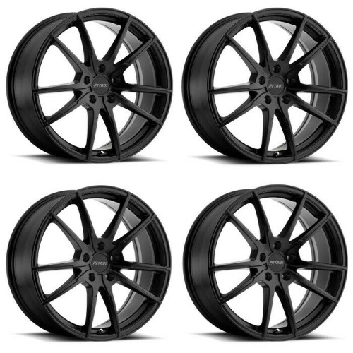 Set 4 Petrol P0A 18x8 5x4.5 Matte Black Wheels 18" 40mm Rims