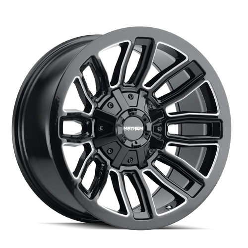 20" Mayhem Decoy 20x9 Black Milled 8x6.5 8x170 Wheel 0mm For Ford F250 F350 Rim