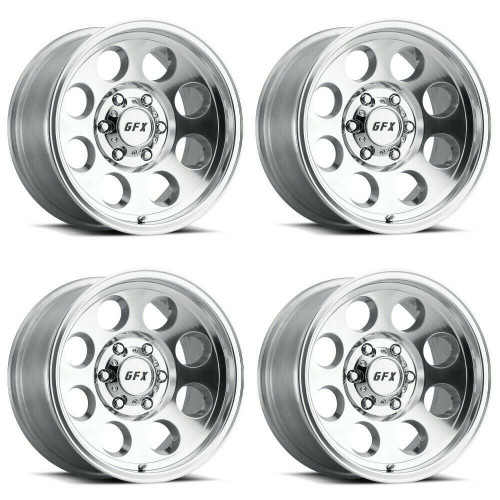 Set 4 17" Voxx G-FX TR-16 Polished Wheels 17x9 6x5.5 0mm Rims