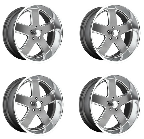 Set 4 US Mag U118 Hustler 22x11 5x5 Matte Gunmetal Wheels 22" 18mm Rims