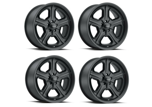 Set 4 20" Vision American Muscle 147 Daytona Satin Black 20x8.5 5x115 Rims 10mm